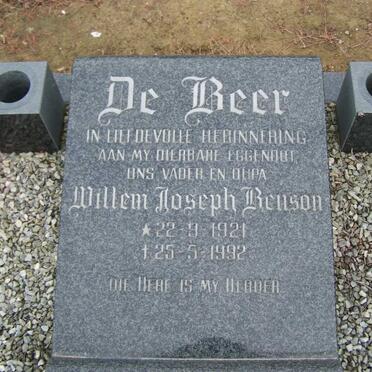 BEER Willem Joseph Benson, de 1921-1992