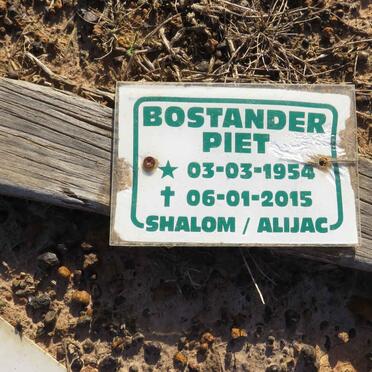 BOSTANDER Piet 1954-2015