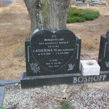 BOSHOFF Paul Johannes 1898-1973 &amp; Catherina M. BARNARD 1907-1984