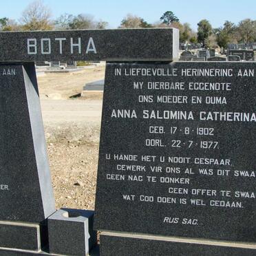 BOTHA  Hendrik S. 1922-1978 &amp; Anna Salomina Catherina 1902-1977 _2