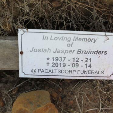 BRUINDERS Josiah Jasper 1937-2019