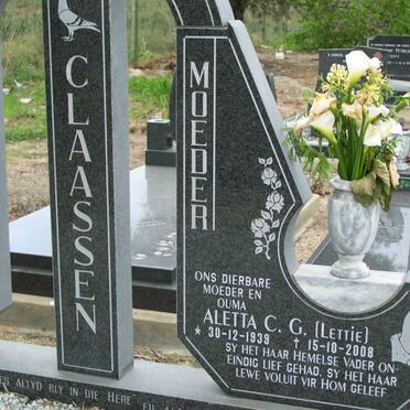 CLAASSEN Johannes v.d. Walt 1942-1995 &amp; Aletta C.G. 1939-2008 _2