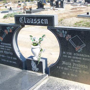 CLAASSEN Johan Charles 1910-1988 &amp; Maria Fredrieka BOSHOFF 1917-1989 _1