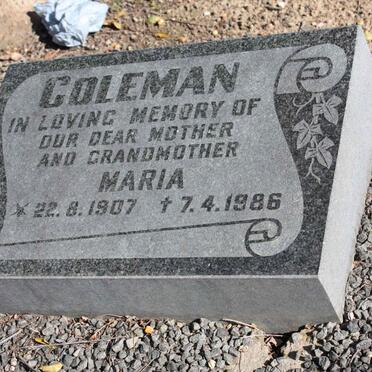 COLEMAN Maria 1907-1986