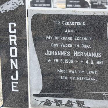 CRONJE Johannes Hermanus 1909-1961