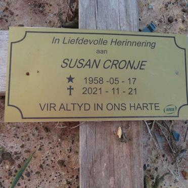 CRONJE Susan 1958-2021