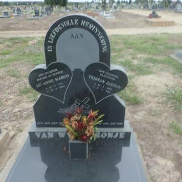 CRONJE Lu-Anne Margo, van W? 19?-200? :: CRONJE Tristan Jaedon, van W? 200?-200?