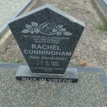 CUNNINGHAM Rachel nee ABRAHAMS 1928-2002