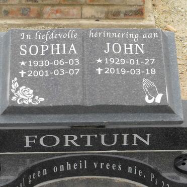 FORTUIN John 1929-2019 & Sophia 1930-2001