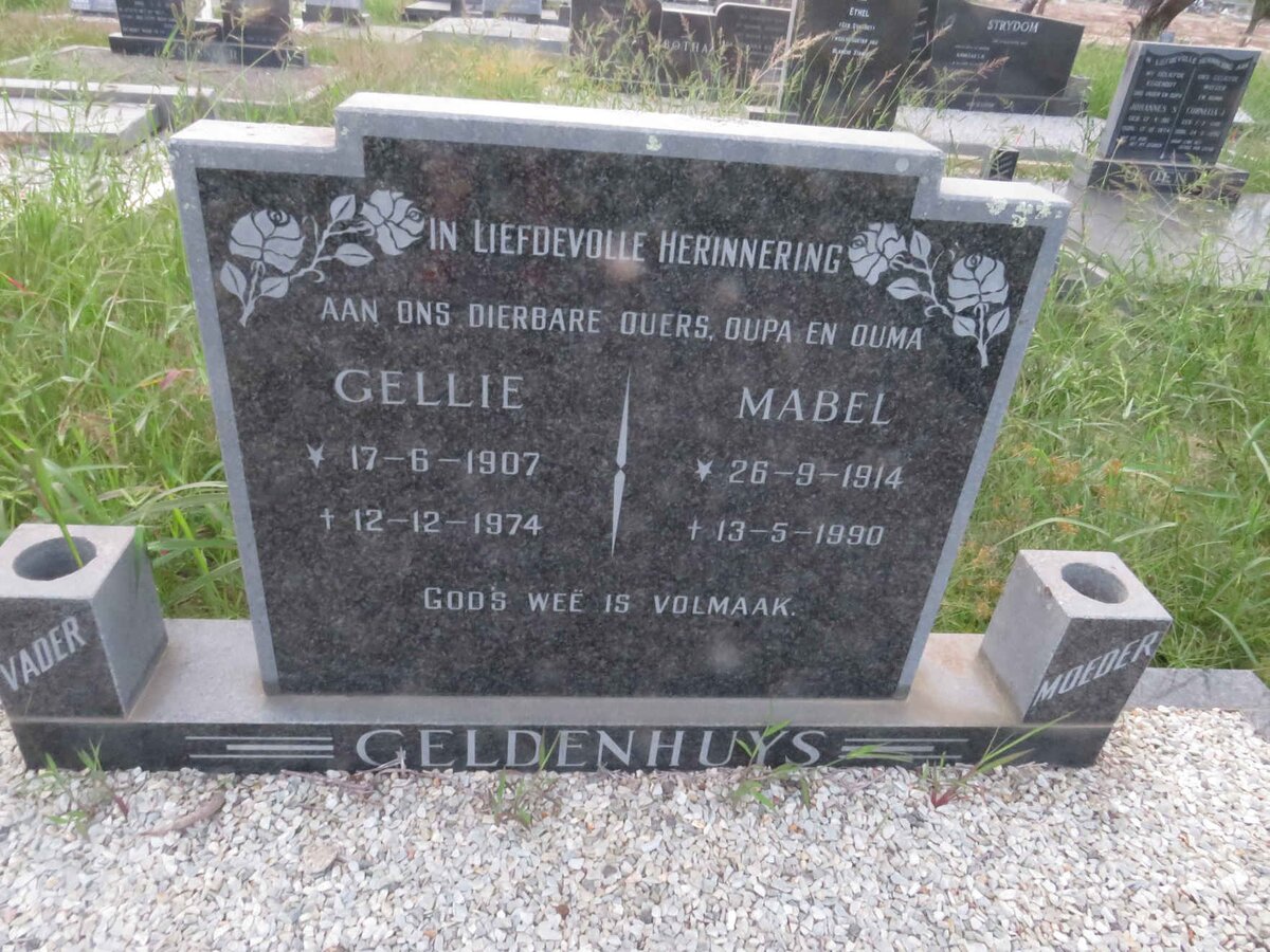 GELDENHUYS Gellie 1907-1974 & Mabel 1914-1990