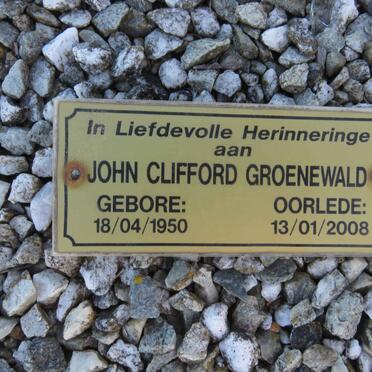 GROENEWALD John Clifford 1950-2008