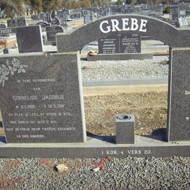 GREBE Cornelius Jacobus 1905-1981 &amp; Linda SLABBERT 1912-1976