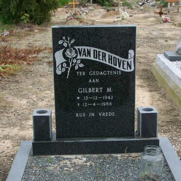HOVEN Gilbert M., van der 1942-1986