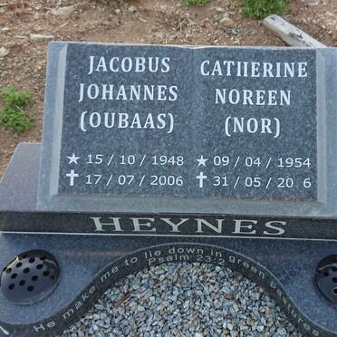 HEYNES Jacobus Johannes 1948-2006 & Catherine Noreen 1954-20?6
