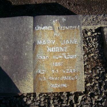 HORNE Mary Jane -1952