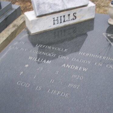 HILLS William Andrew 1920-1987