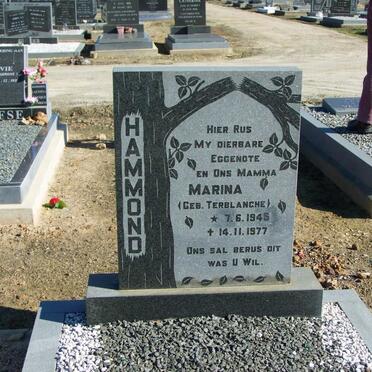 HAMMOND Marina nee TERBLANCHE 1945-1977