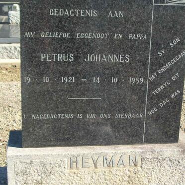 HEYMAN Petrus Johannes 1921-1959