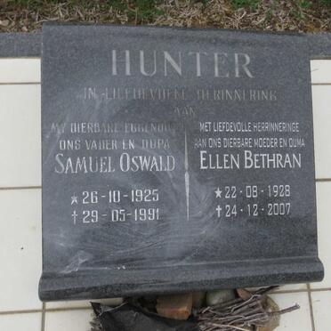 HUNTER Samuel Oswald 1925-1991 & Ellen Bethran 1928-2007