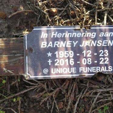 JANSEN Barney 1959-2016