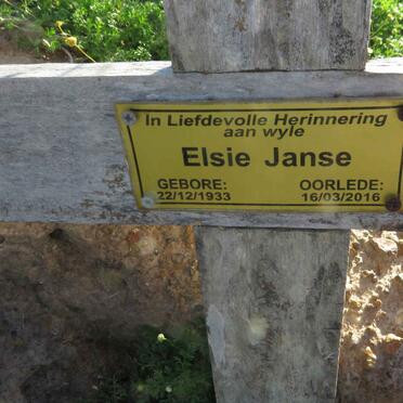 JANSE Elsie 1933-2016