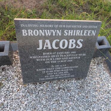 JACOBS Bronwyn Shirleen 1988-2009