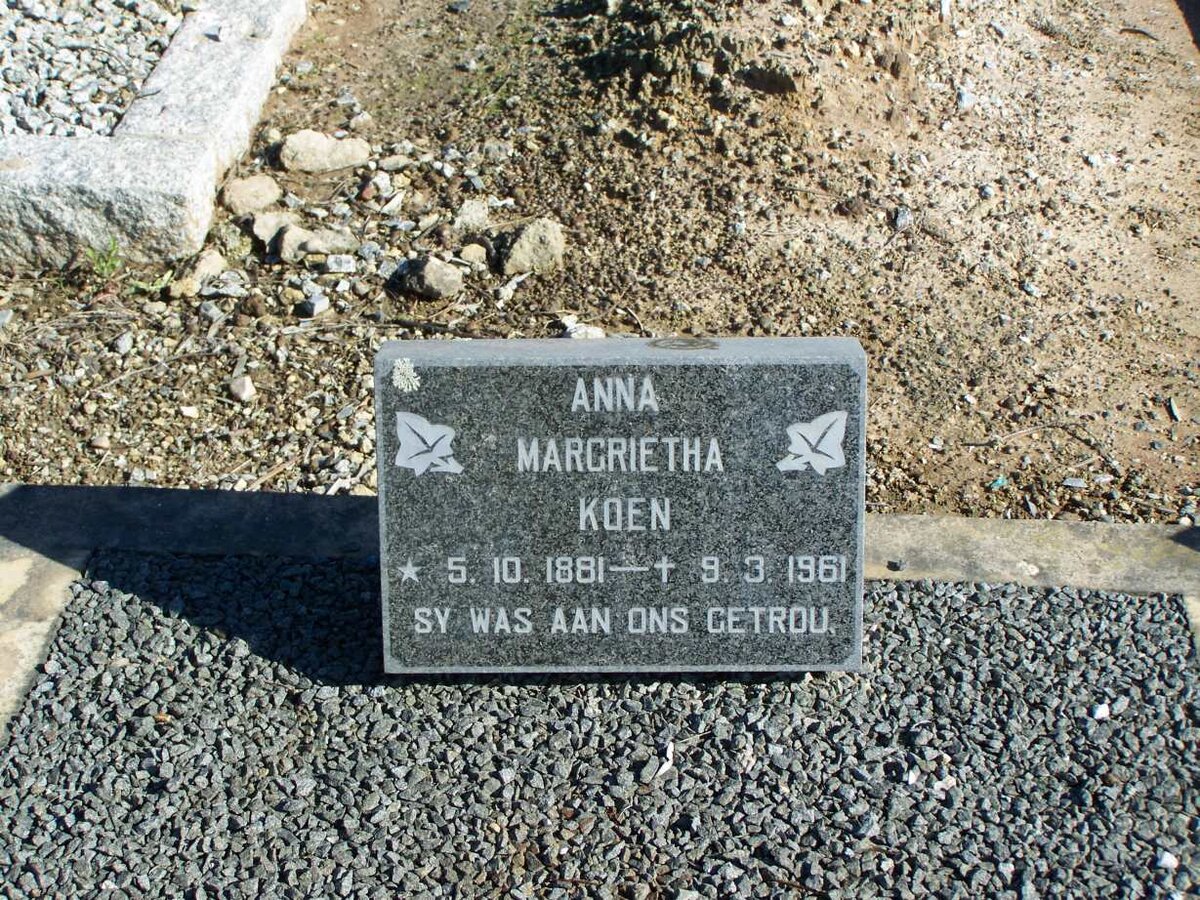 KOEN Anna Margrietha 1881-1961