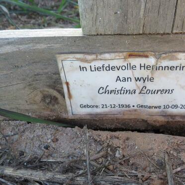 LOURENS Christina 1936-2020