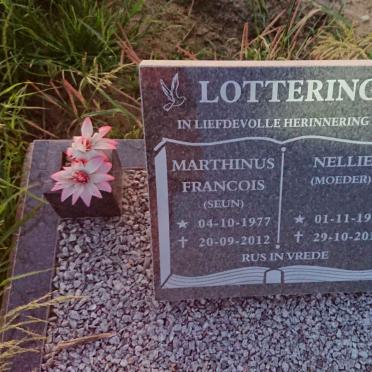 LOTTERING Nellie 1955-2017 :: LOTTERING Marthinus Francois 1977-2012