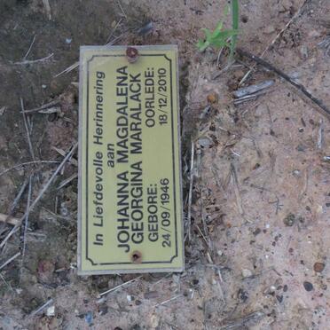MARALACK Johanna Magdalena Georgina 1946-2010