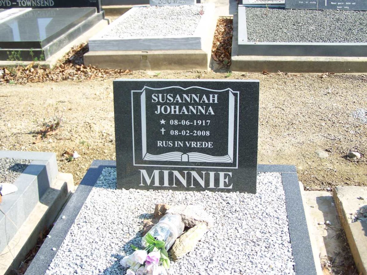 MINNIE Susannah Johanna 1917-2008