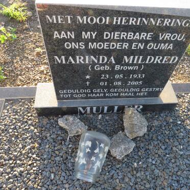 MULLER Marinda Mildred nee BROWN 1933-2005