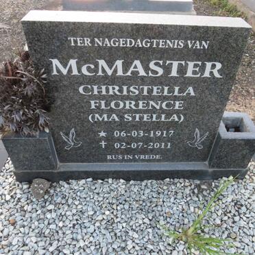 MCMASTER Christella Florence 1917-2011