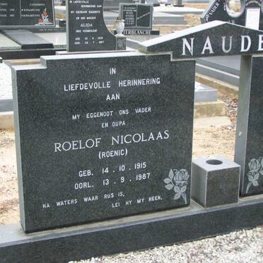 NAUDE Roelof Nicolaas 1915-1987 &amp; Aletta Sophia 1929-1992