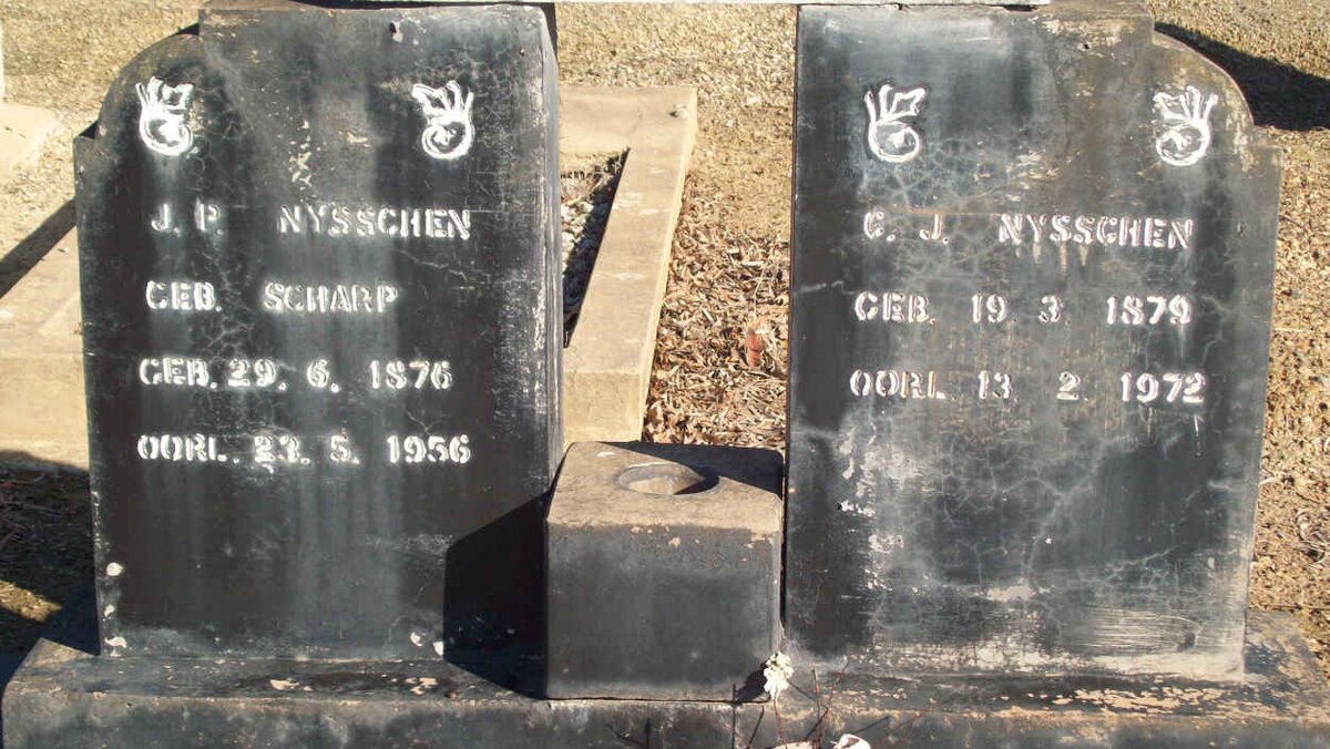 NYSSCHEN C.J. 1879-1972 &amp; J.P. SCHARP 1876-1956