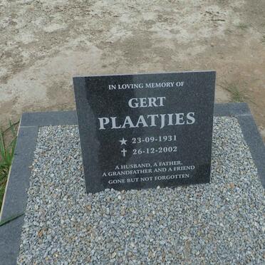 PLAATJIES Gert 1931-2002