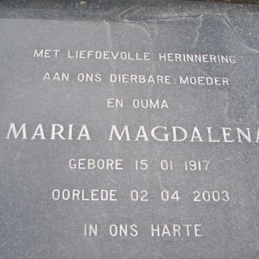 POTGIETER Maria Magdalena 1917-2003