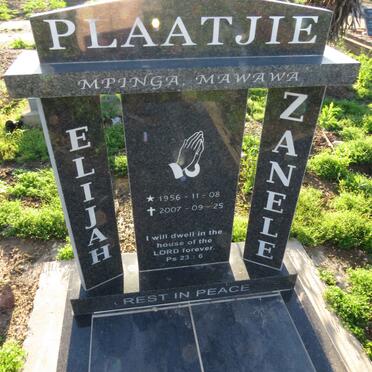 PLAATJIE Elijah Zanele 1956-2007