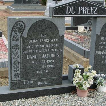 PREEZ Daniel Jacobus, du 1923-1994 &amp; Johanna Magdalena 1925-1988