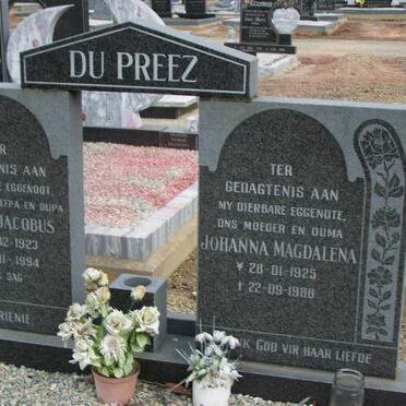 PREEZ Johanna Magdalena, du 1925-1988