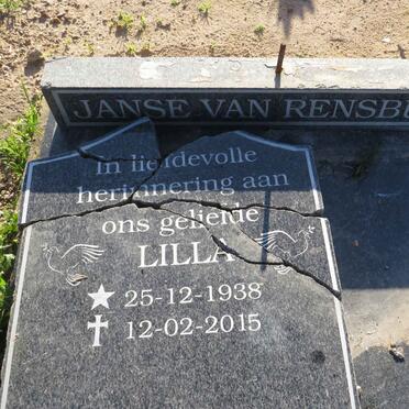 RENSBURG Lilla, Janse van 1938-2015