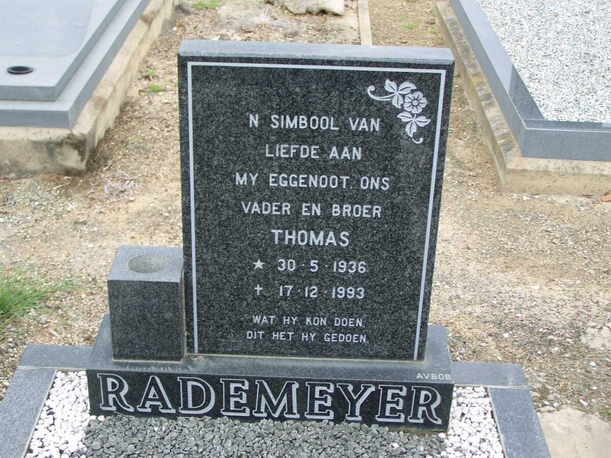 RADEMEYER Thomas 1936-1993