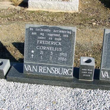 RENSBURG Frederick Cornelius, van 1918-1986 &amp; Johanna MYBURGH 1925-2006