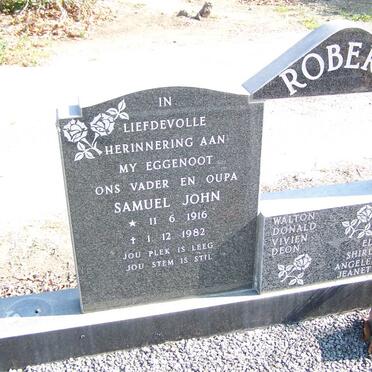 ROBERTS Samuel John 1916-1982 &amp; Ina 1922-1990