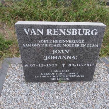 RENSBURG Johanna, van 1927-2015