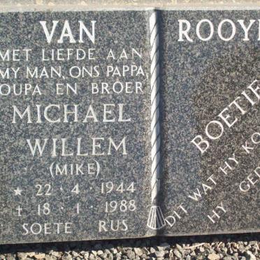 ROOYEN Michael Willem, van 1944-1988