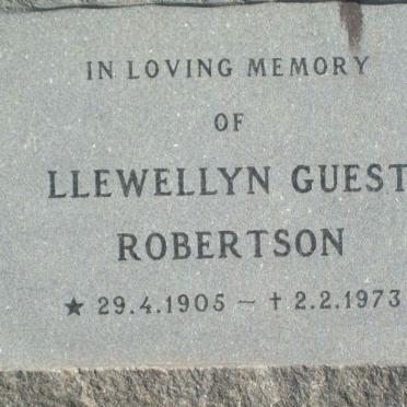 ROBERTSON Llewellyn Guest 1905-1973