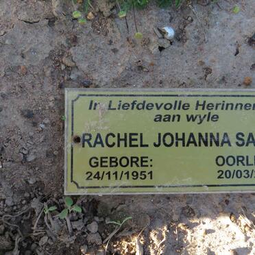 SAPTO Rachel Johanna 1951-2015
