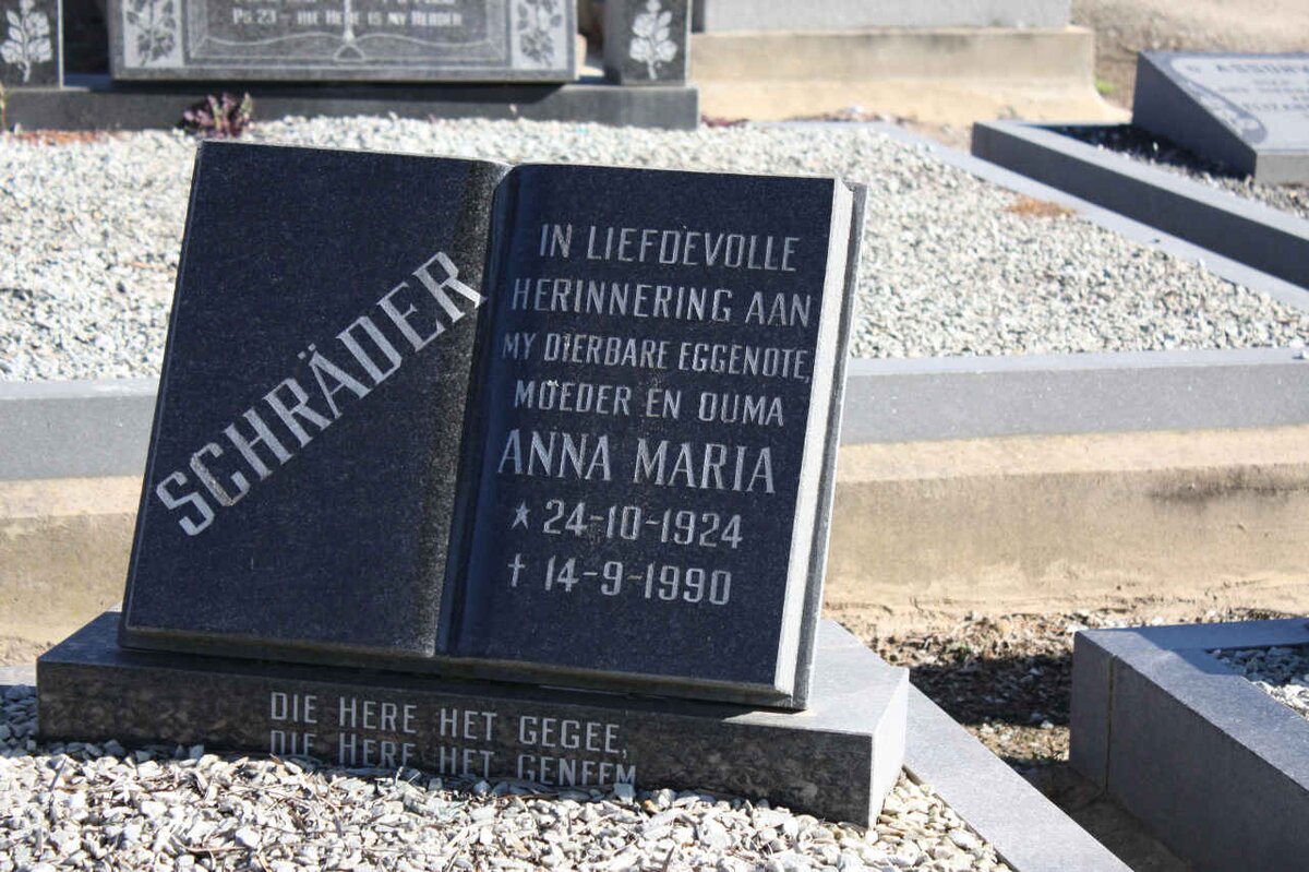 SCHRADER Anna Maria 1924-1990