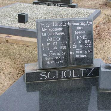 SCHOLTZ Nico 1937-1988 &amp; Lenie 1945-2007